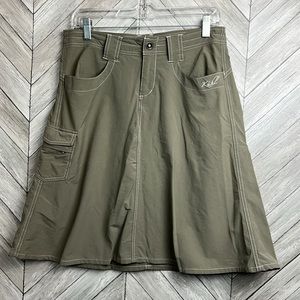 KUHL Womens Khaki Cargo Outdoor Skirt Size 6